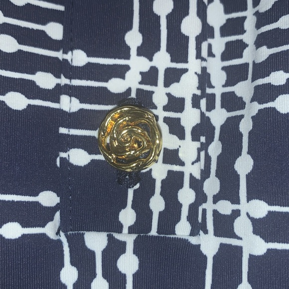 Kathryn Way NWT Dress, Button Neckline, Pockets, Stretch, Golf, Vacation, Resort - Picture 5 of 13